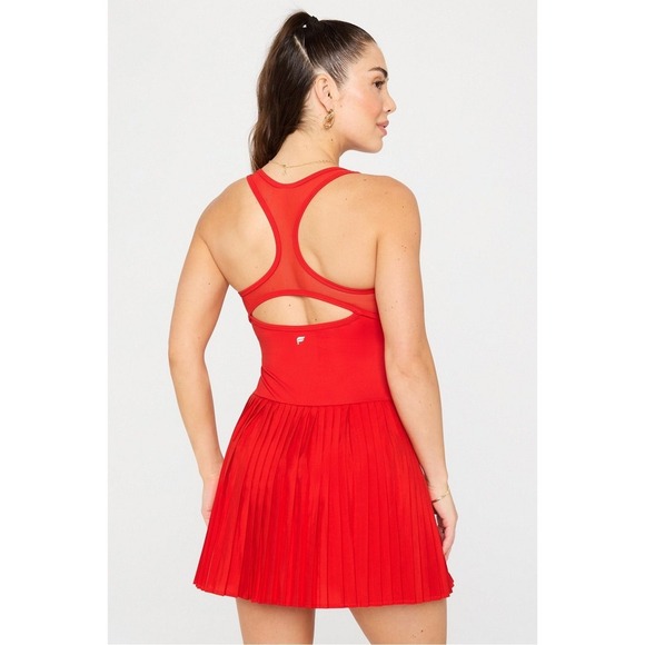 Fabletics Dresses & Skirts - Fabletics Hot Shot Pleated Active Dress Heated Red XL